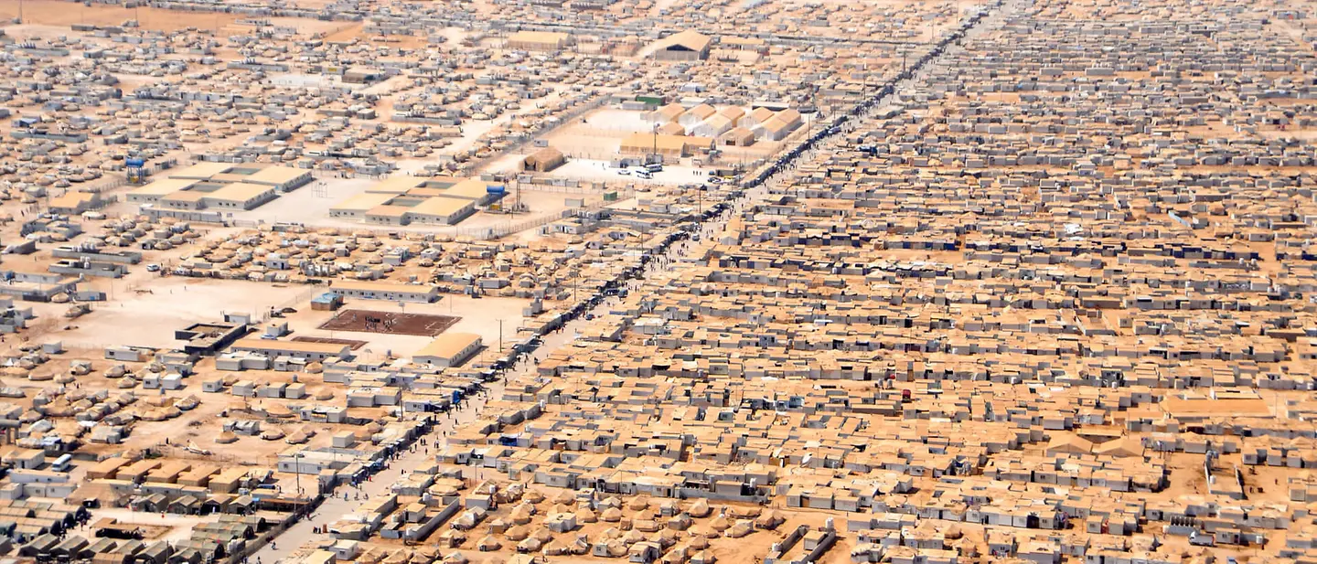 Flüchtlingscamp Za'atari in Jordanien | © U.S. State Department photo/ Public Domain Flüchtlingscamp Za'atari in Jordanien, Luftbild
