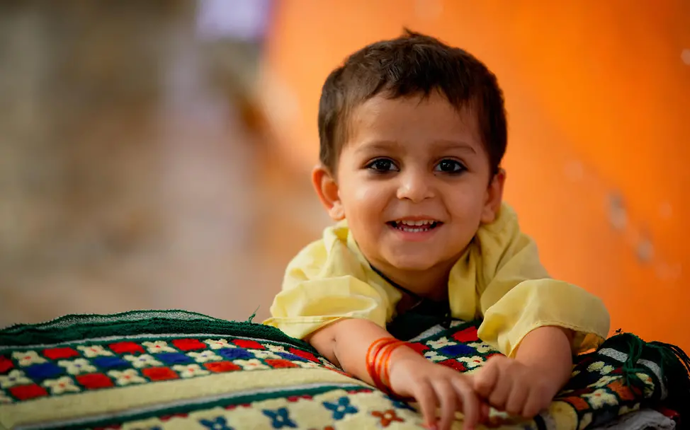 Iman (4) wurde gegen Polio geimpft. Ihre Großmutter hatte zunächst gezögert, sie impfen zu lassen.