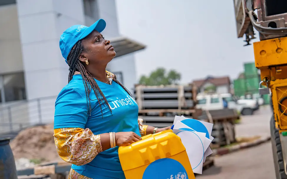 Ebola Kongo: Beim Ebolaausbruch 2025 unterstützte UNICEF Kinder und Familien mit Hilfsgütern. 