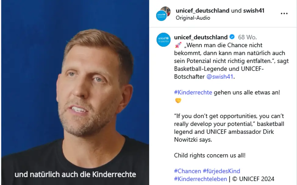 Instagram-Post_Kinderrechte_Dirk Nowitzki