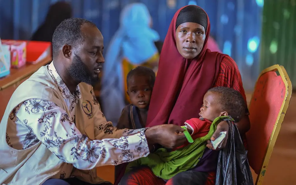 Auswirkungen des Konflikts im Nahen Osten: Habiba und ihre Kinder in Somalia.