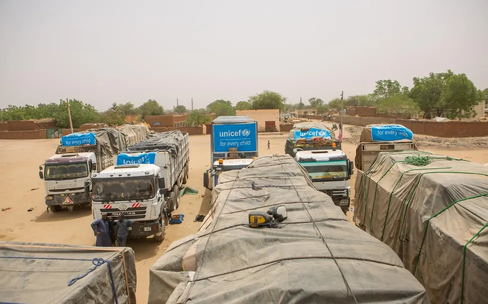2026: Hilfslieferungen im Sudan. | © UNICEF/Khalil UNICEF 80 Jahre Fotos: 2026, Hilfslieferungen im Sudan.