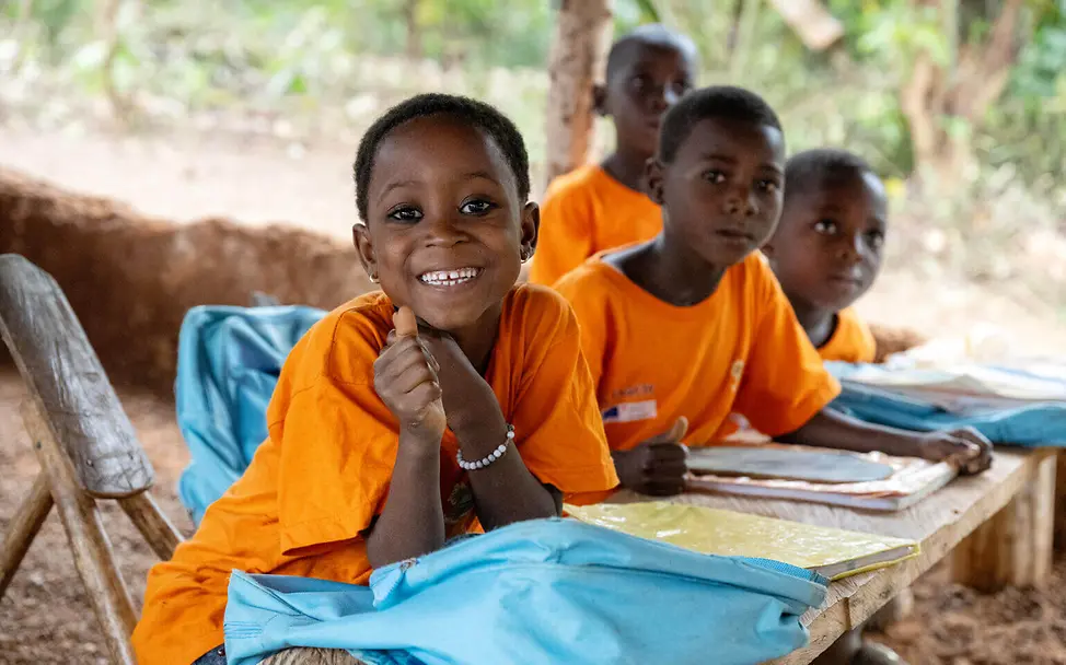 Kinderarbeit weltweit: Kinder in der Elfenbeinküste nehmen an einem Bildungsprogramm von UNICEF teil 