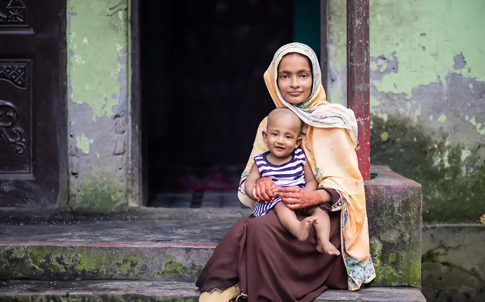 Morjina mit ihrem Kind Abubakkar. | © UNICEF/Rasnat Auswirkungen des Konflikts im Nahen Osten: Morjina mit ihrem Kind Abubakkar
