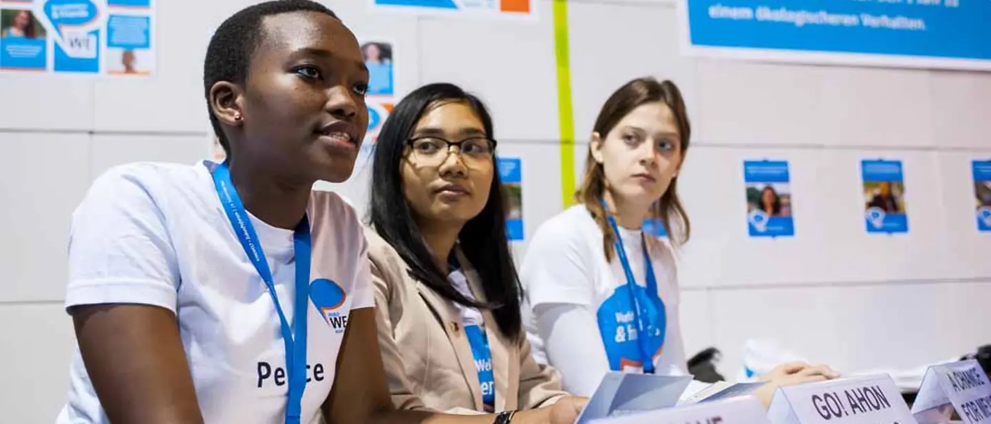 Peace Sekamwese aus Burundi | © GIZ/Thomas Ecke WorldWeWant Zukunftscharta-Forum in Berlin